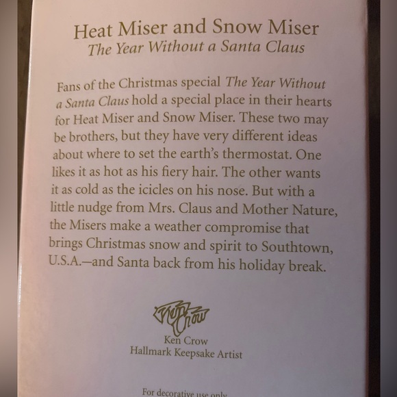 Hallmark 2012 Heat Miser & Snow Miser - Picture 2 of 3